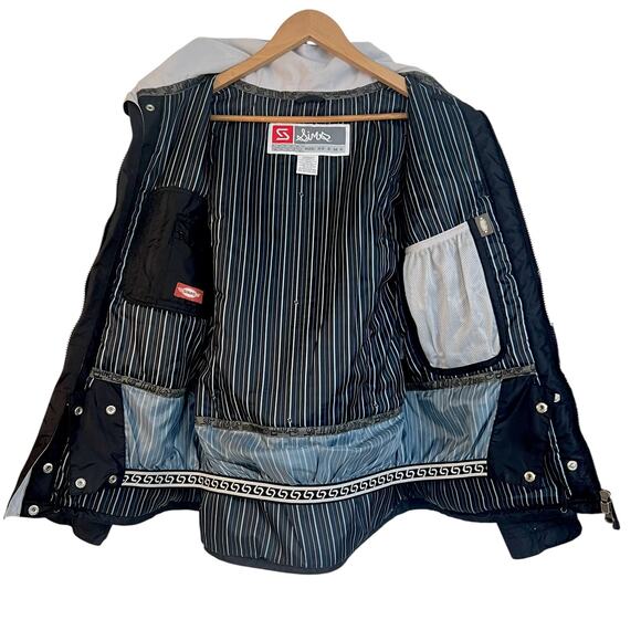 SIMS Women's Size Large Ski Snowboard Hooded Jacket Winter Coat Black Outerwear - Picture 5 of 15